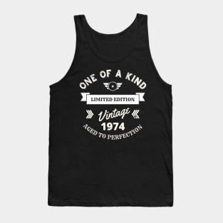 One of a Kind, Limited Edition, Vintage 1974, Aged to Perfection Tank Top